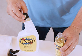Refilling the spray bottle